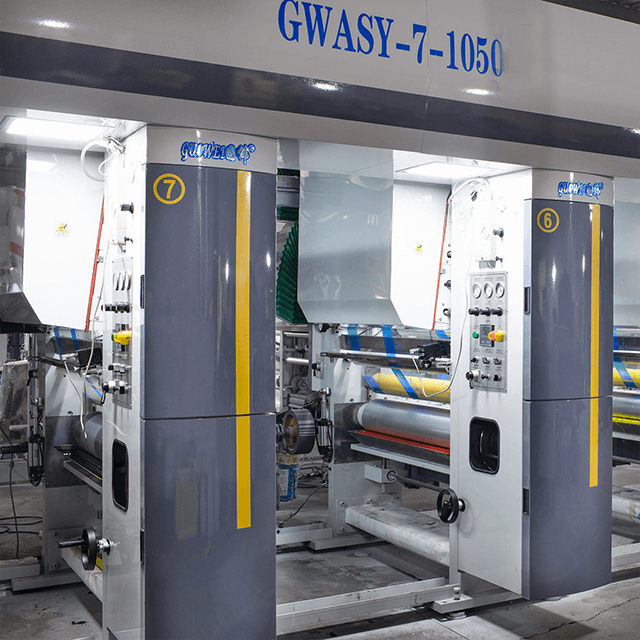 GWASY-A High Speed 7 Motor system 8 Color Gravure Printing Machine in 180 mpm (unwind & rewind outside type)